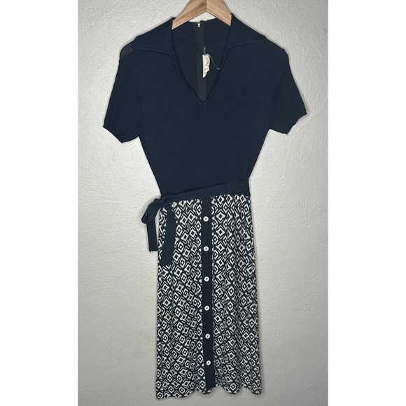 Hob Nobber Dresses & Skirts - Vintage 60s Blue Hobnobber Mod Dress Size Small Secretary